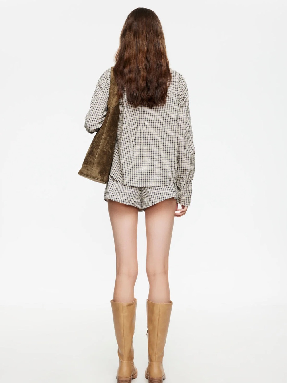 LIONESS | NIRVANA SHIRT | VINTAGE BEIGE PLAID | 1J - Picture 4 of 5
